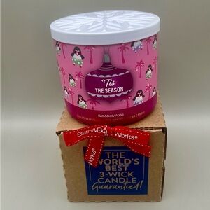 Bath & Body Works ‘TIS IS THE SEASON Holiday 3 Wick Candle ~ 14.5oz NIB